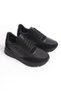 Women's Black Genuine Leather Casual Sports Shoes Sneakers - 4