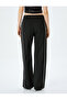 Wide Leg Sweatpants with Tie Waist and Piped Pockets - 4