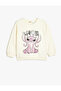 Stitch Sweatshirt Licensed Long Sleeve Crew Neck Sequined Embroidered