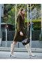 Long Stamp Coat Detachable Faux Fur Collar Double Breasted Button with Belt Pockets - 2
