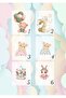 Teddy Bear Window Plexiglass Newborn Birthday Gift Refrigerator Ornament Magnet (10 Pcs) - 4