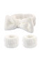 Soft Plush Spa Hair Band and Bracelet Set 3 Pieces - 4