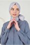 Logo Pattern Jacquard Shawl Gray