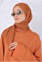 شال قطني بلون السلمون الداكن