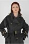 Long Double-Breasted Coat Anthracite - 6