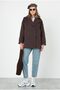 Short Double-Breasted Trench Coat Bitter Brown - 5