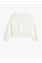 Sweatshirt Heart Printed Long Sleeve Cotton Blend - 2