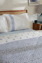 Marino 100% Cotton Single Duvet Cover Set Blue White - 5