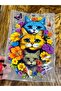 29X19 cm Ironed Triple Cat Flowered Transfer Print Arma - 3
