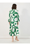 Tie-Dye Print Notch Neck A-Line Maxi Dress - 5