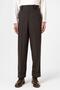 High-waisted striped relaxed fit men's trousers