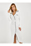 Contrast Trim Knitted Sweater Midi Dress - 2