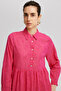 Scalloped Shirt Collar Dress - 3