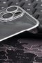 iPhone 14 Compatible Silver Gray Silver Color Thin Edge Transparent Hard Cover Case - 3