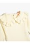 Basic Sweater Baby Collar Ruffle Detailed - 3