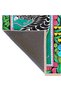 Özge Collection Green Pink Themed Wild Animal Patterned Woven Base Decorative Carpet Ozge50 - 4
