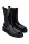 Women's Genuine Leather Black Patent Leather Casual Boots - 2