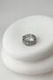 Solid Brass Zircon Shuttle Stone Square Detailed Adjustable Ring - 2