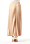 Crepe Knitted Pleated Beige Skirt - 3