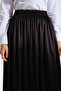Pleated Waist Crepe Black Skirt - 5