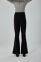 Slit Jacquard Black Trousers