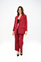 Women's Stripe Detailed Oversize Jacket Set 9007-25 - 3