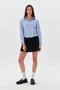 Asymmetric cut long sleeve shirt blue