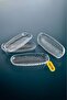 4 Glass Breakfast & Snack Plates, Glass Boat Bowl 20 cm - 2