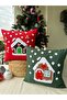 Panch Punch Christmas Home Model 2 Li Set Set Cushion Cover Handmade - 4