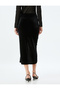 Women's Black Velvet Skirt - 4