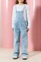 Ice Blue 2-Piece Girls' T-Shirt Cotton Denim Salopet Set Tkdaw25Se00000 - 3