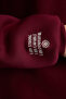 Burgundy Embroidered Regular Fit Thick Fleece Lined Knitted Sweatshirt Twoaw25Sw00176 - 4