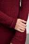 Burgundy Plain Texture Fitted/Fitted Maxi Knitted Dress Twoaw25El00097 - 4