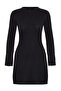 Siyah Mini Triko A-Line Formda Elbise TWOAW25EL00030 - 6