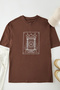 Dark Brown Oversize/Wide Cut Embroidered 100% Cotton T-Shirt Tmnss25Ts00054 - 3