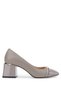 Women's Genuine Leather Mink Heeled Shoes