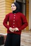 Women's Crew Neck Short Knitwear Cardigan - 8
