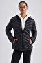 Water Repellent Slim Fit Quilted Puffer Coat - Defactofit Black