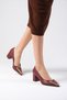 Lucinda Burgundy Color Women's Heeled Shoes - 3
