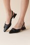 Women's Buckle Detailed Short Heeled Shoes Frona Black