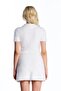 Ecru Polo Neck Short Sleeve Knitwear Sweater - 4