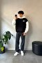 White Trash Printed Black Oversize Hoodie - 4
