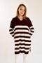 Acı Kahve Striped Corded Fabric Knitwear Tunic 5335