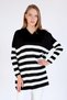 Black Polo Neck Striped Tunic 5340