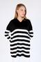 Black Polo Neck Striped Tunic 5340 - 5