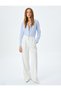 Cotton Blend Classic Collar Long Sleeve Striped Shirt - 2