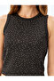 Stone Detailed Halter Neck Sleeveless Scuba Fabric Crop Blouse - 5