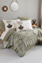 Good Night Istanbul Babylon Khaki Double 100% Cotton Duvet Cover and Blanket Set - 3