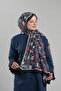 Baby Blue Patterned Shawl Cut Out Fiber Digital Printed Cotton Flower 202113 _11 - 3