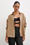 Basic Modal Fabric Camel Shirt - 6